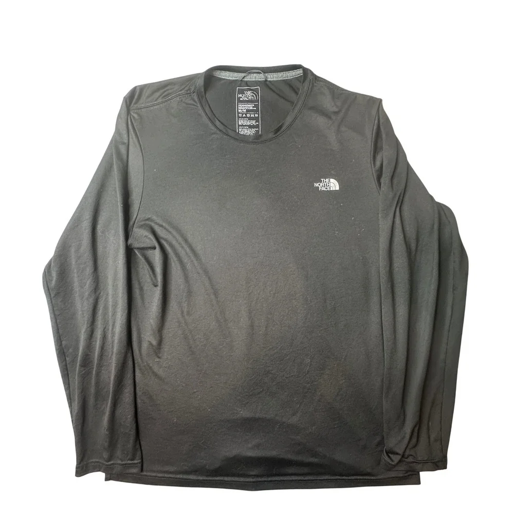 The North Face Shirt Mens M Black FlashDry Long Sleeve Performance Tee Active